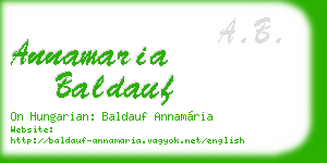 annamaria baldauf business card