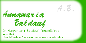 annamaria baldauf business card